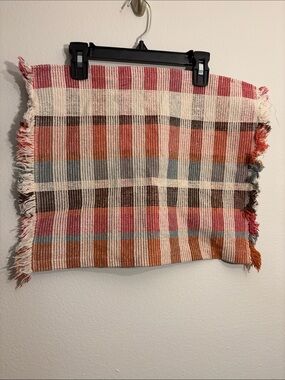 Placemats plaid fall Food Network cotton Multicolor Cream, Rust, Pink set of 4